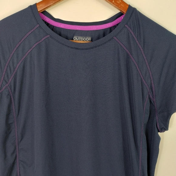 Outdoor Research Women's Echo Short Sleeve Shirt Blue Large Quick Dry SPF - Picture 3 of 11